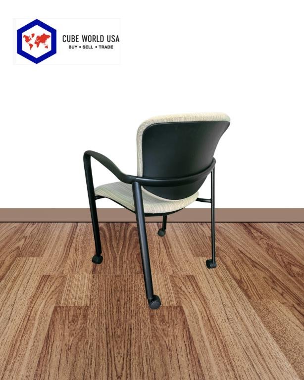 Haworth Improv Tan Stackable Chair Casters