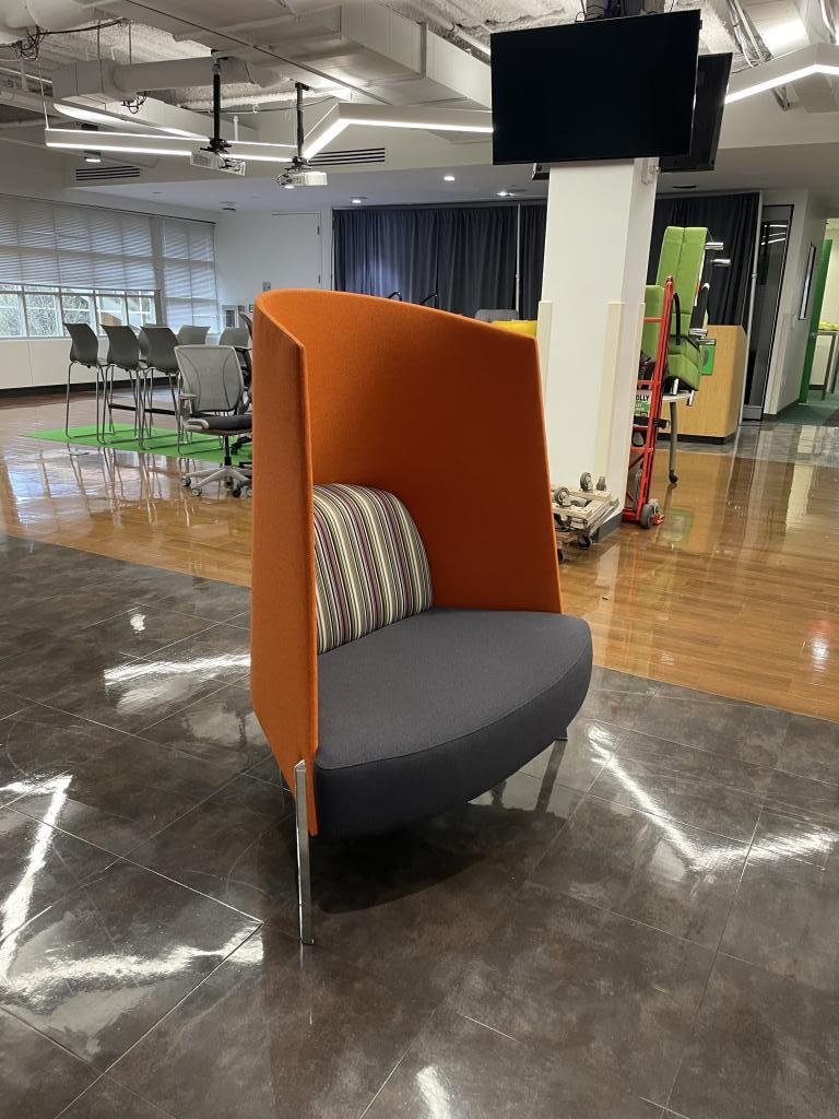 Teknion Orange High Back Chair