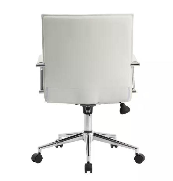 Eames Styled White- Black- Grey Ribbed Chrome