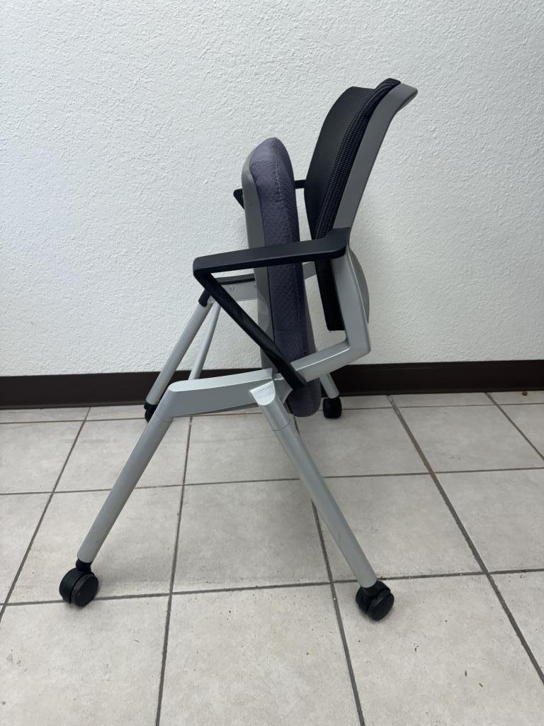 OFS Nesting chairs mesh back charcoal seat