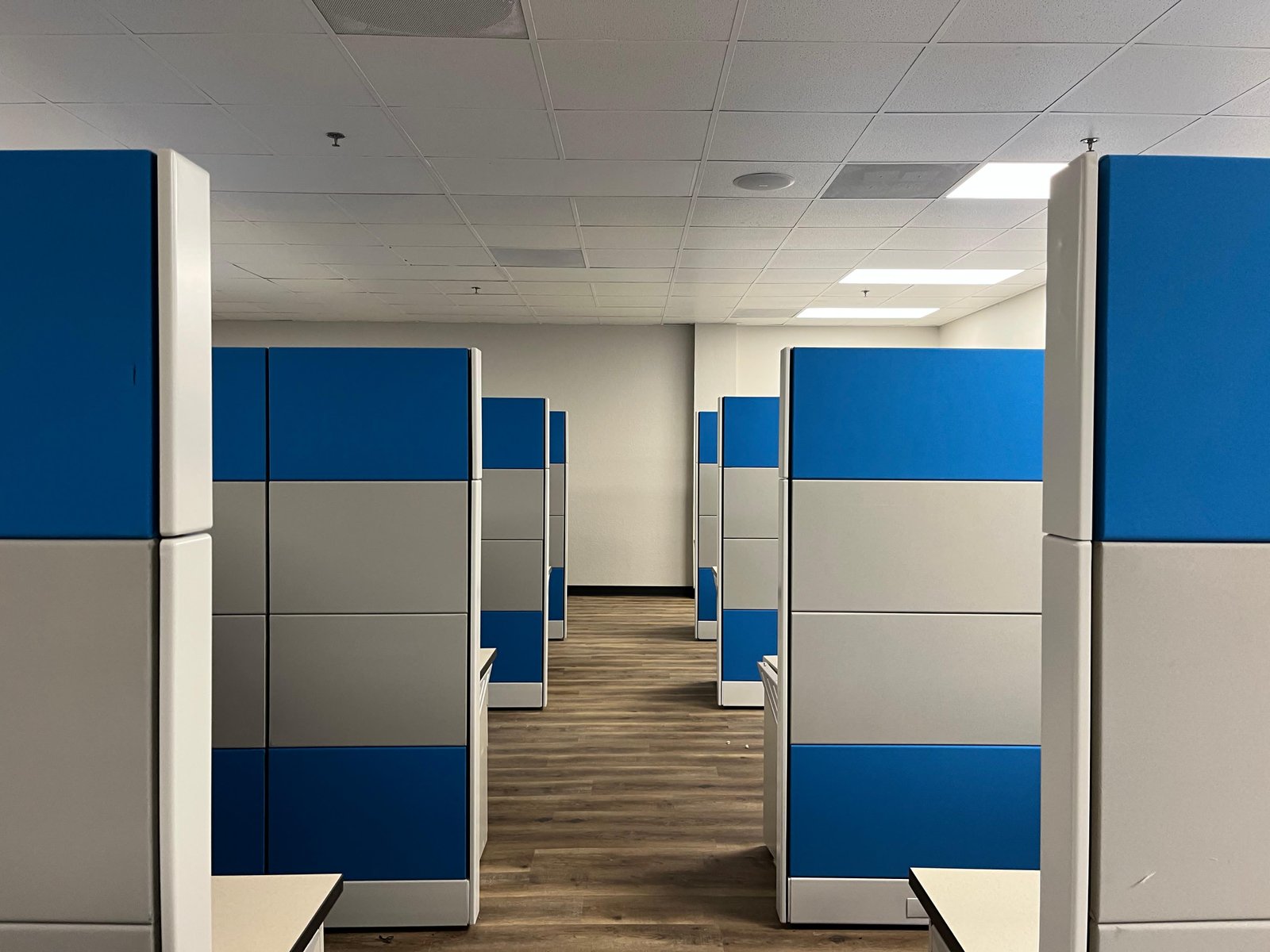 Herman Miller Ethospace 6x6x70in Tall Blue and Silver Any Size