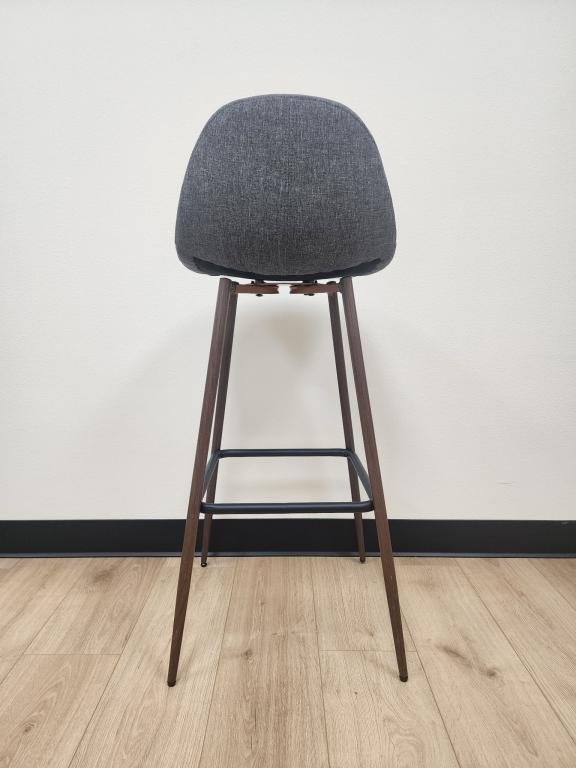 Dorel grey fabric bar height stool metal leg