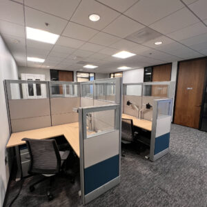 Ethospace 5’x5’x70”/54”T or Any Size HAT table, Glass, Wing panel