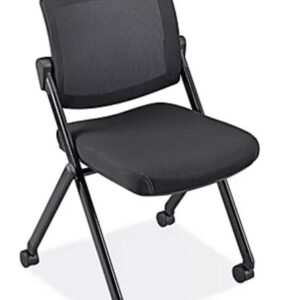 Modern Mesh Back Armless Commercial Nesting Chair Grey or Black