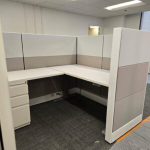 Herman Miller Ethospace ANY SIZE Light Silver & White HAT Desk Refurbished