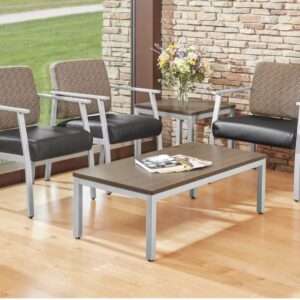 Comfortable office seating with stylish decor for professional environments.