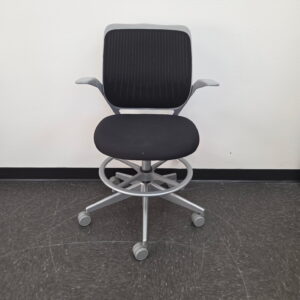 Steelcase Cobi Black Stool With Pneumatic Cylinder