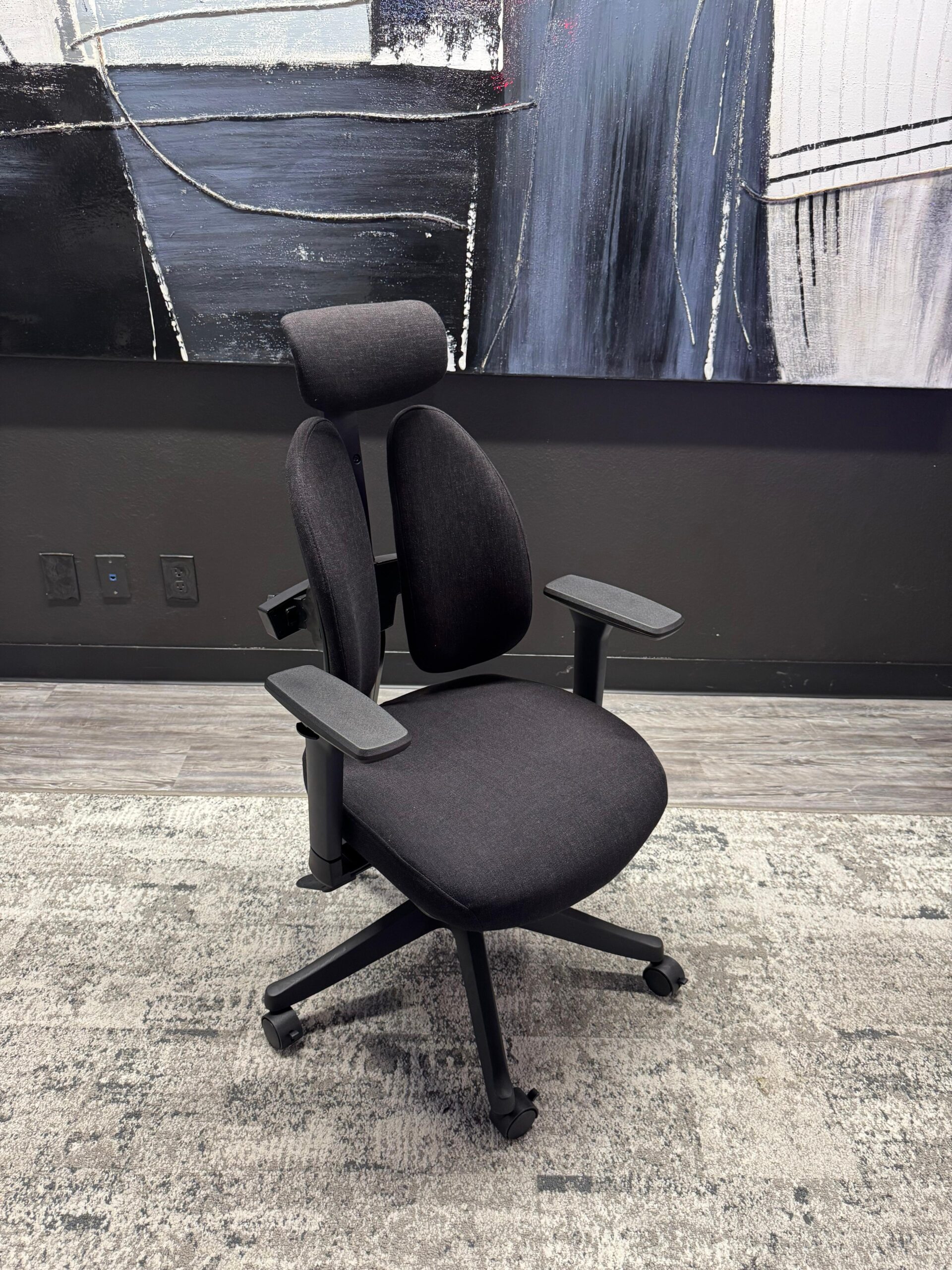 Flexi Black Task Chair with Headrest
