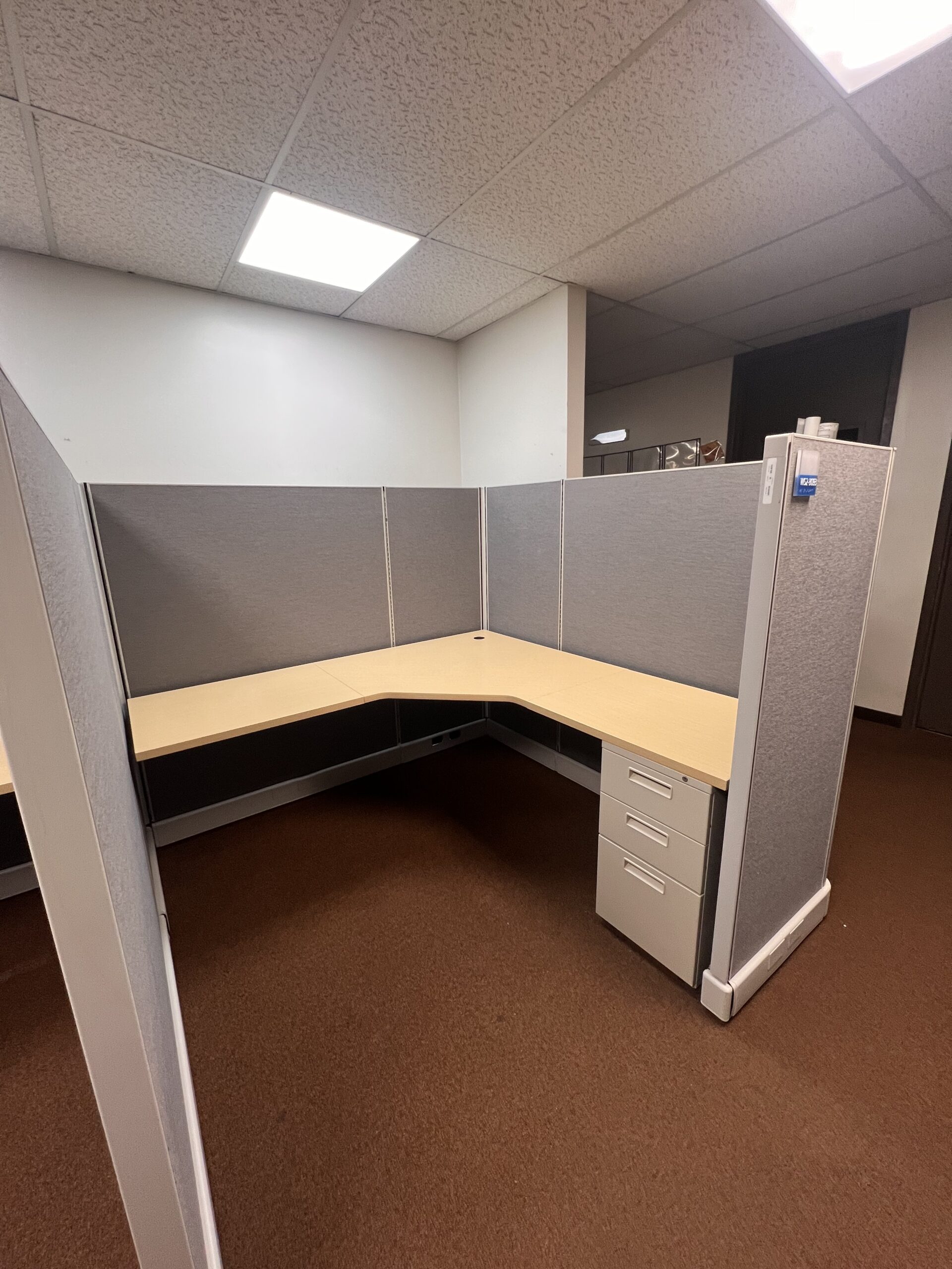 Herman Miller A02 Silver and White 6’x6’ or 6’x8’ @ 62" Tall