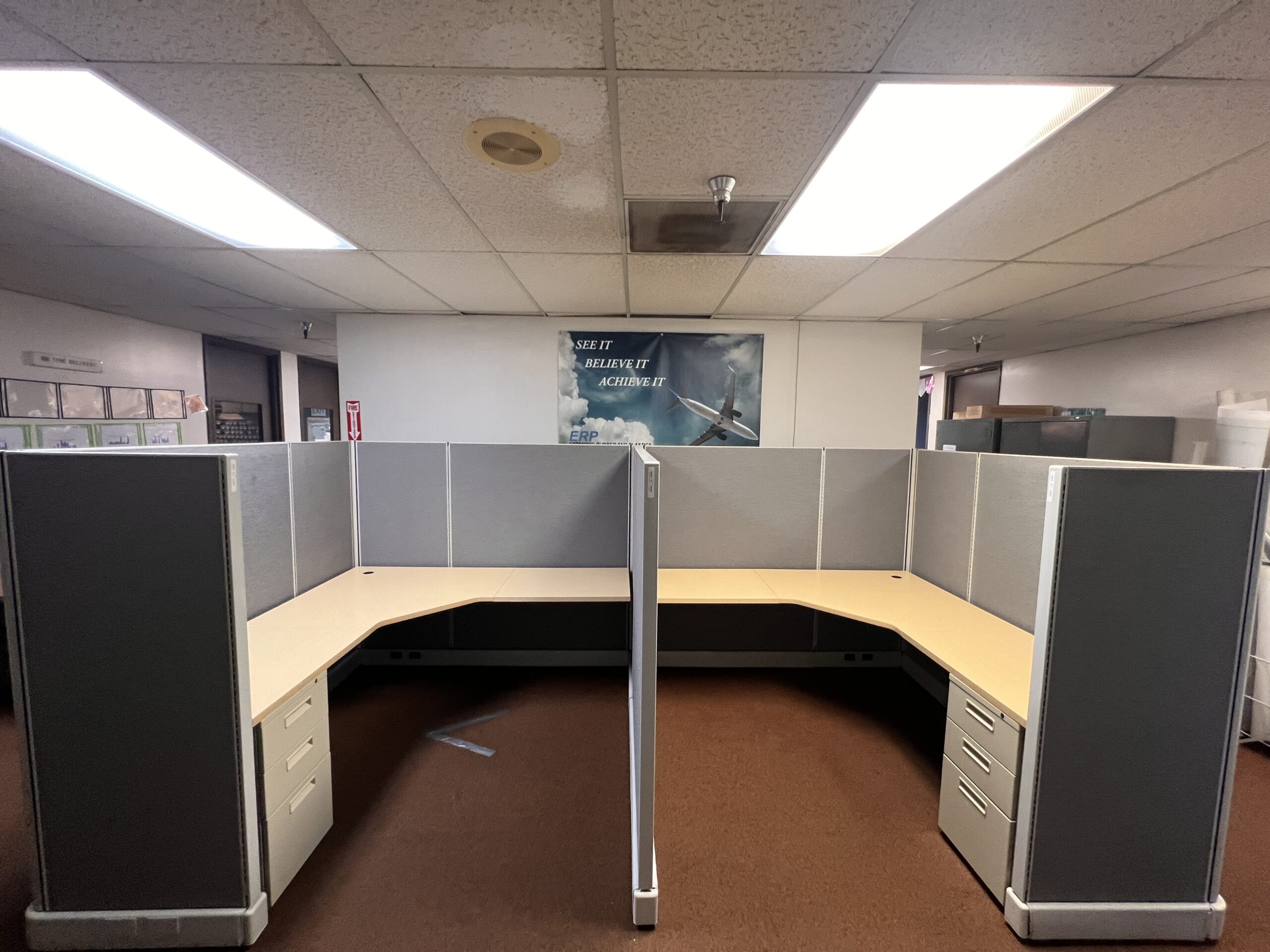 Herman Miller A02 Silver and White 6’x6’ or 6’x8’ @ 62" Tall