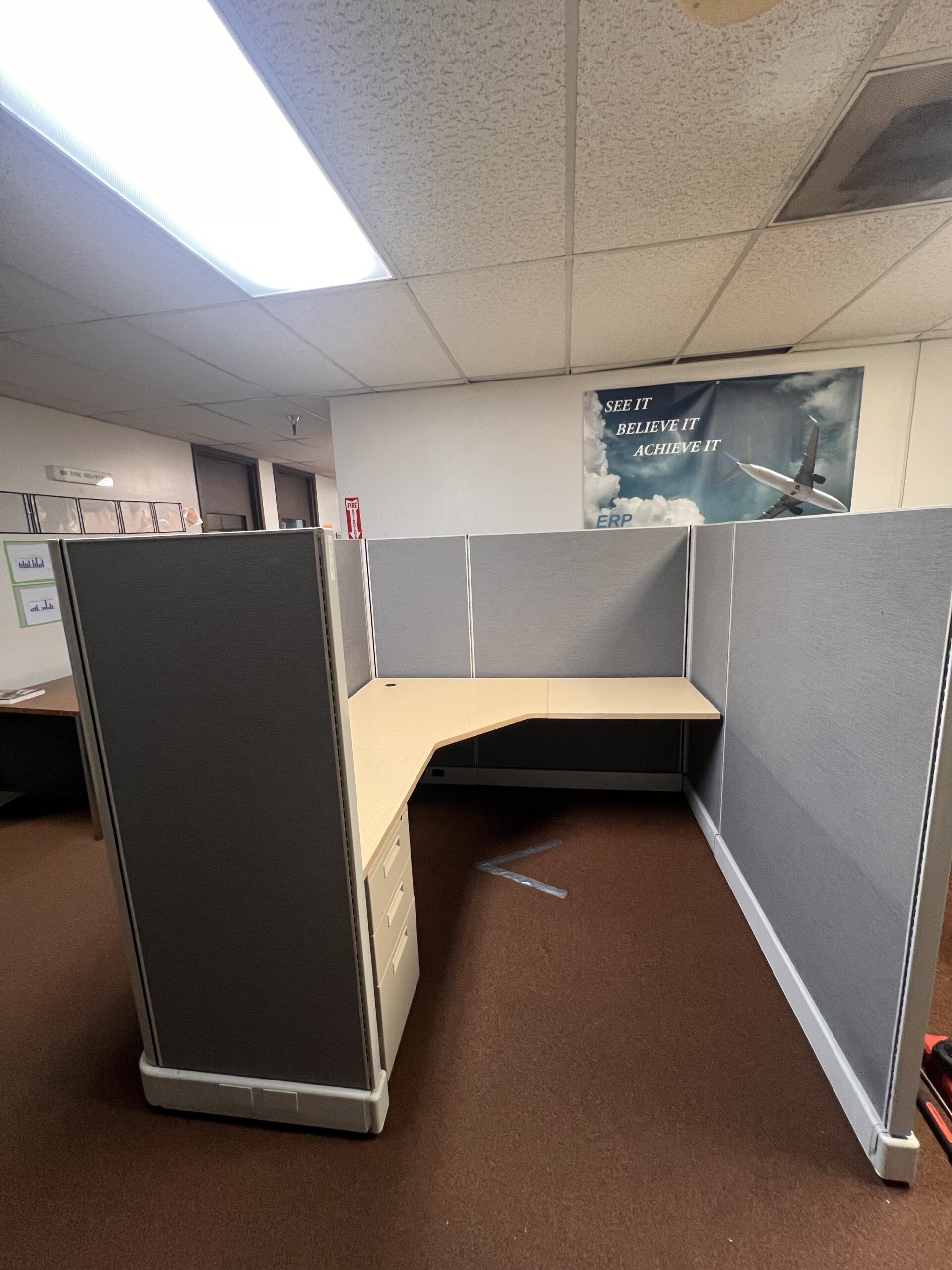 Herman Miller A02 Silver and White 6’x6’ or 6’x8’ @ 62" Tall
