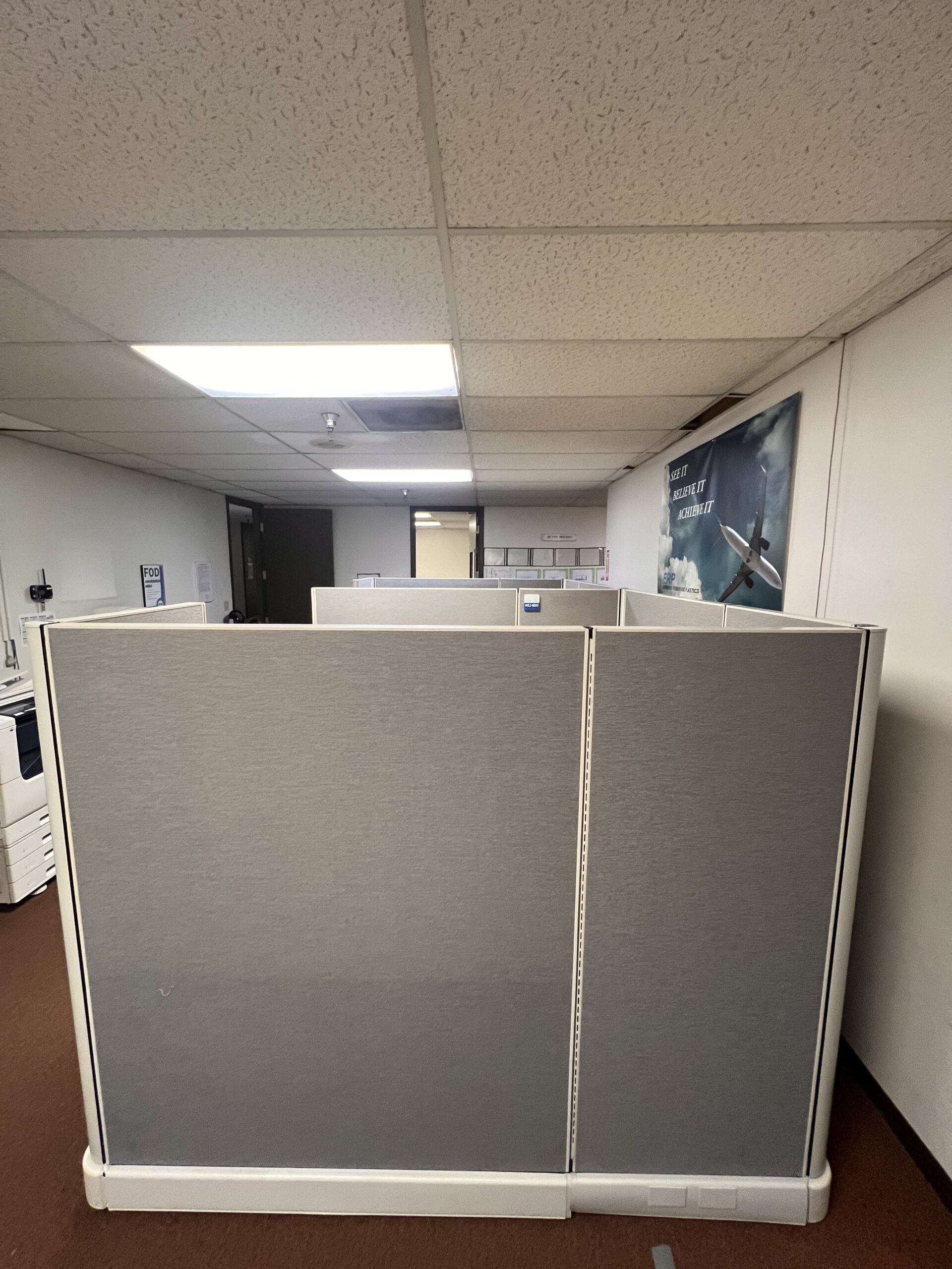 Herman Miller A02 Silver and White 6’x6’ or 6’x8’ @ 62" Tall