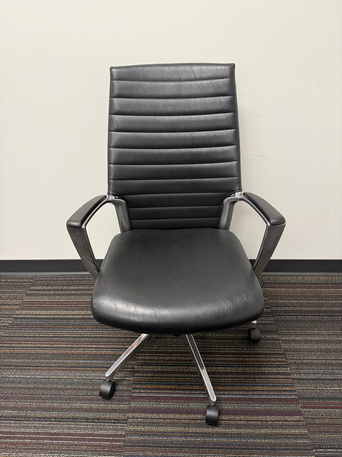 Global Black and Chrome Base Conference Chair