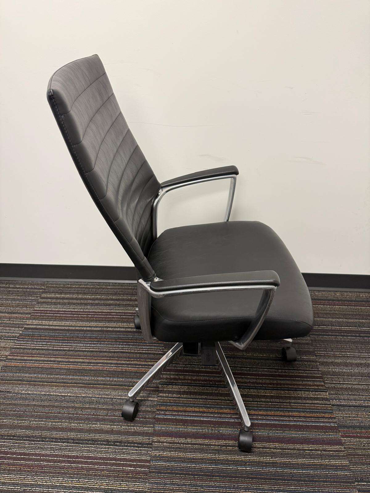 Global Black and Chrome Base Conference Chair