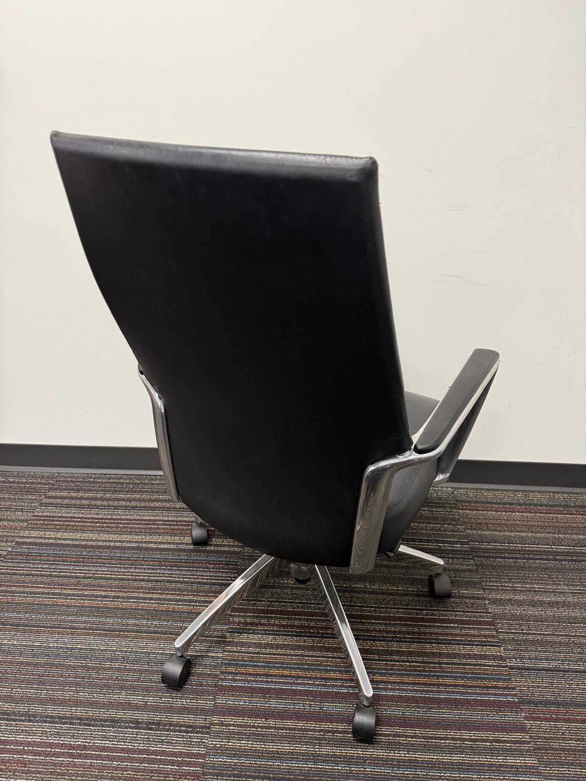 Global Black and Chrome Base Conference Chair