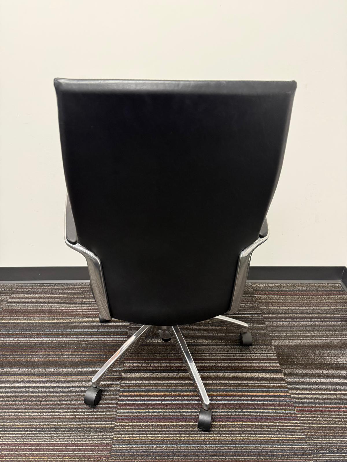 Global Black and Chrome Base Conference Chair