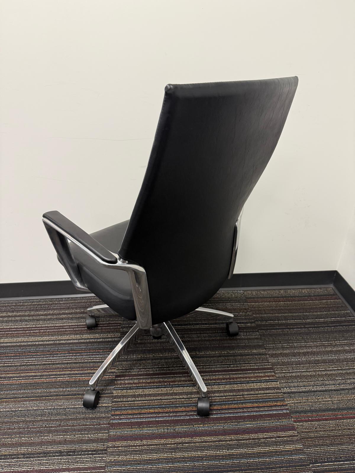 Global Black and Chrome Base Conference Chair
