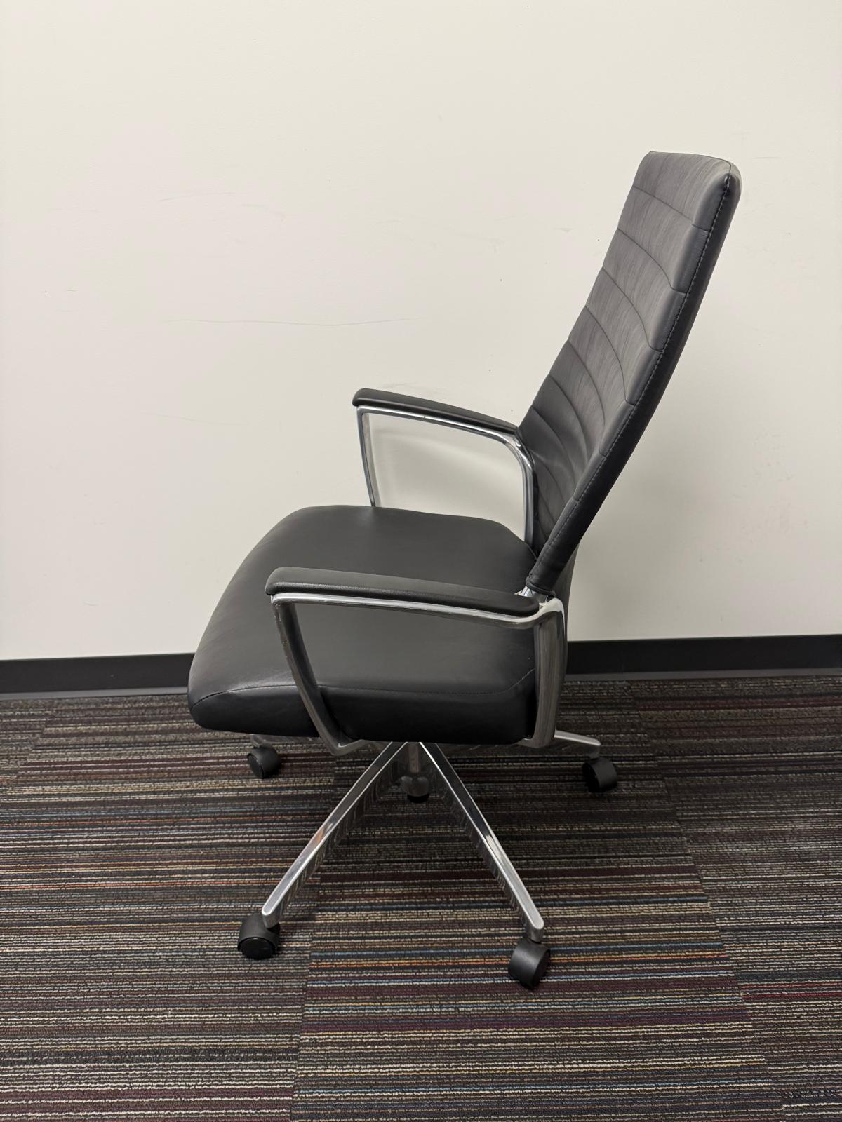 Global Black and Chrome Base Conference Chair