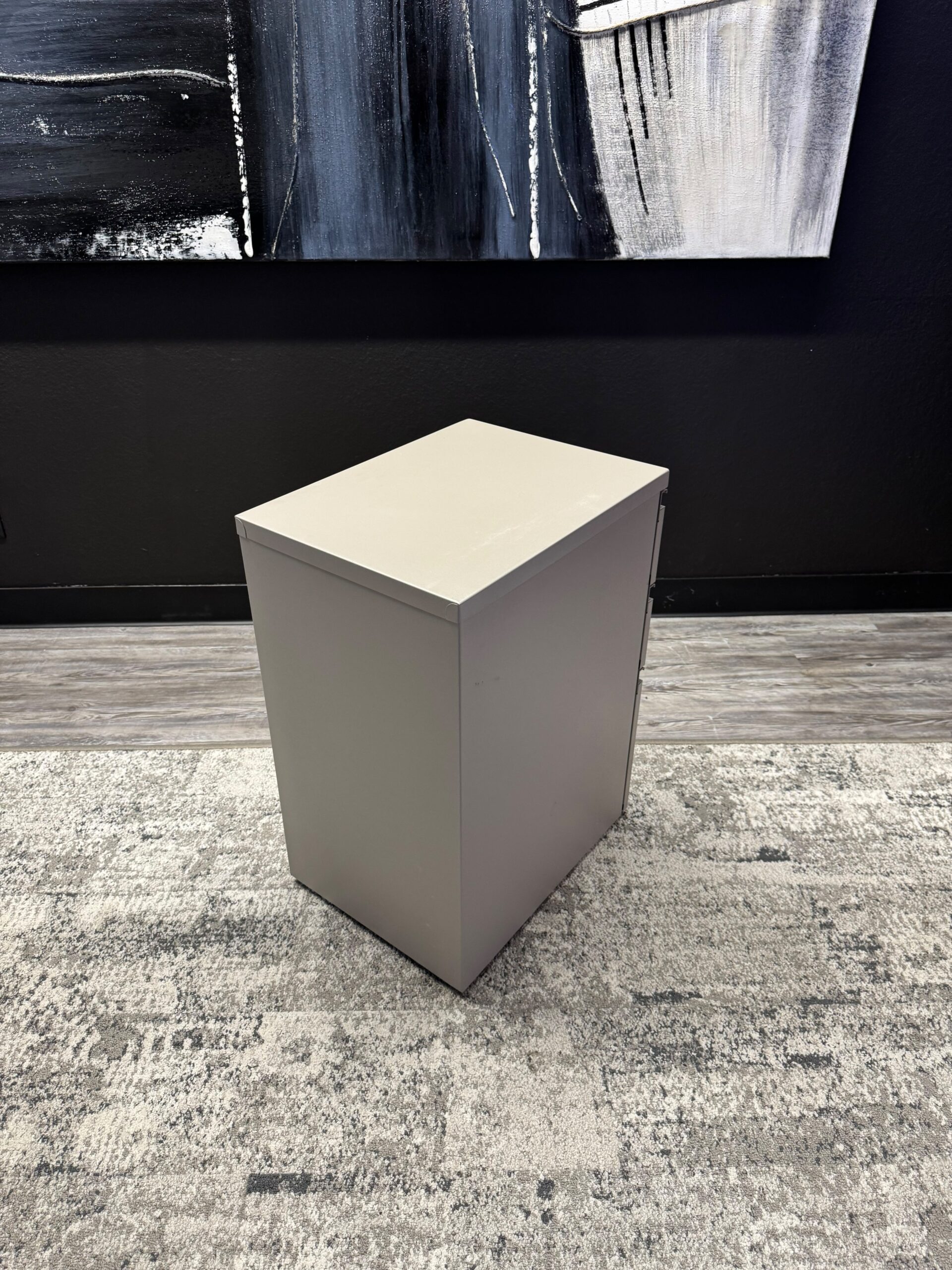 White BF Mobile Pedestals 3 Shelves