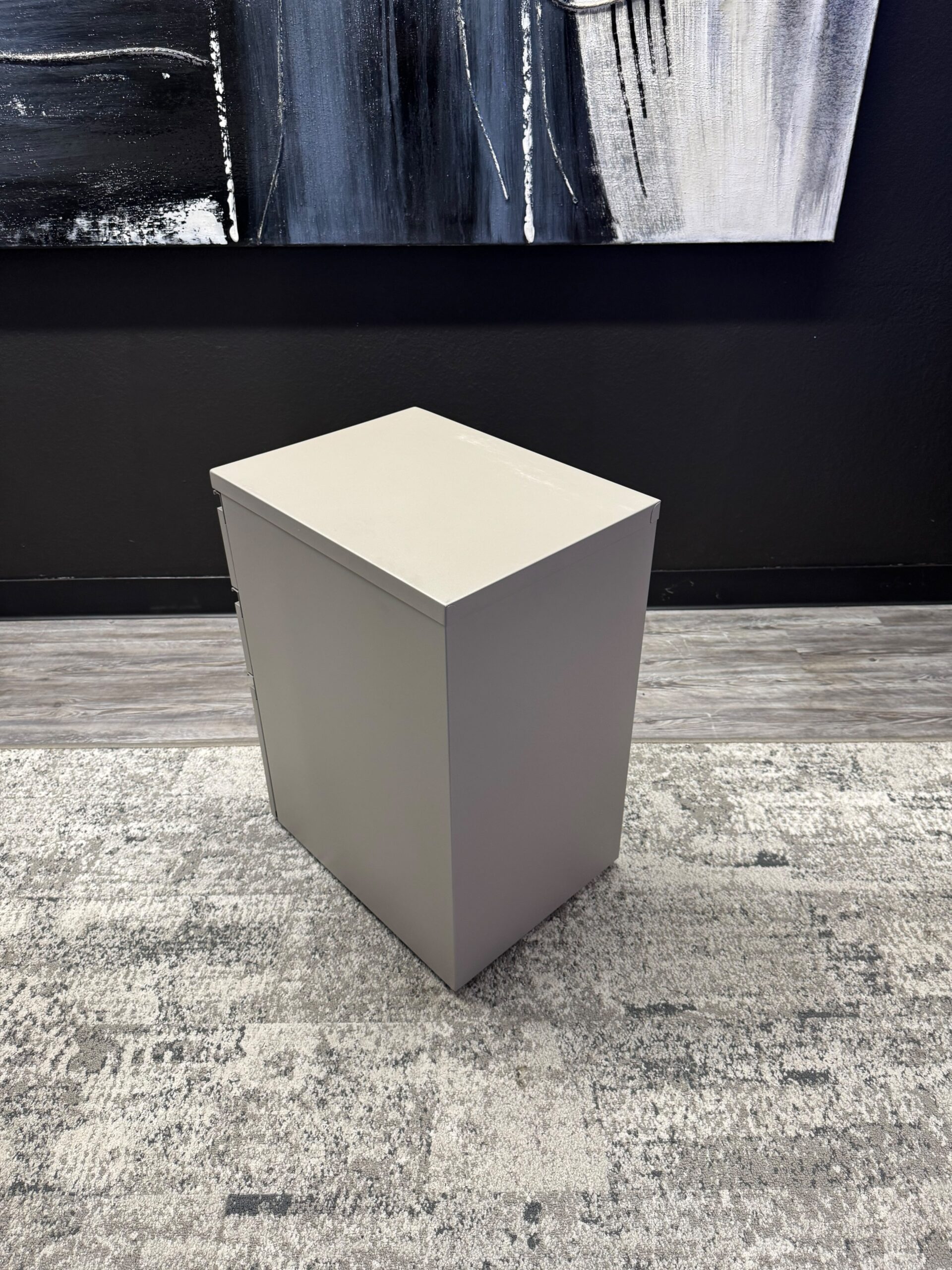 White BF Mobile Pedestals 3 Shelves