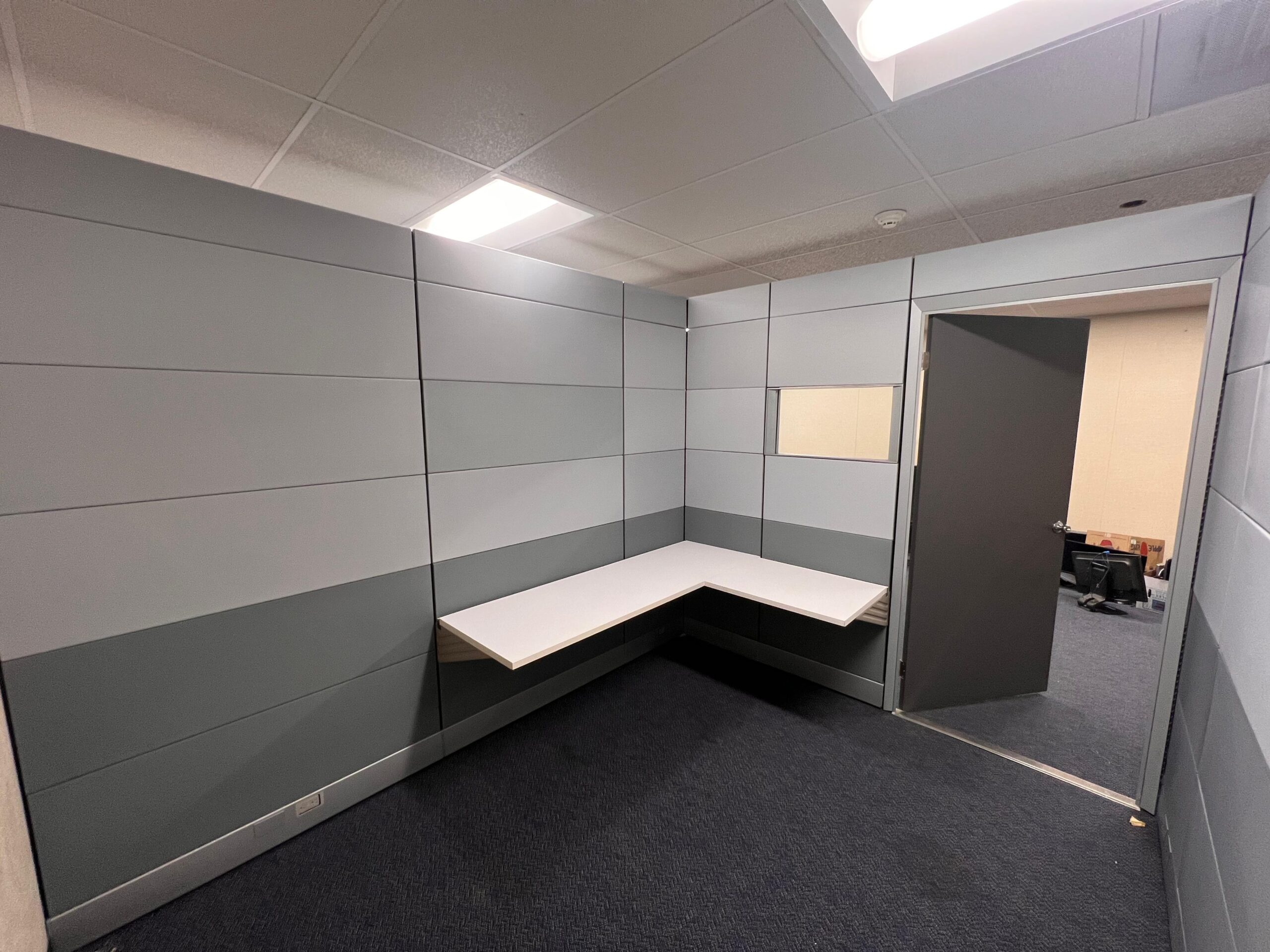 Ethospace Private Offices 94” tall in White and Gray