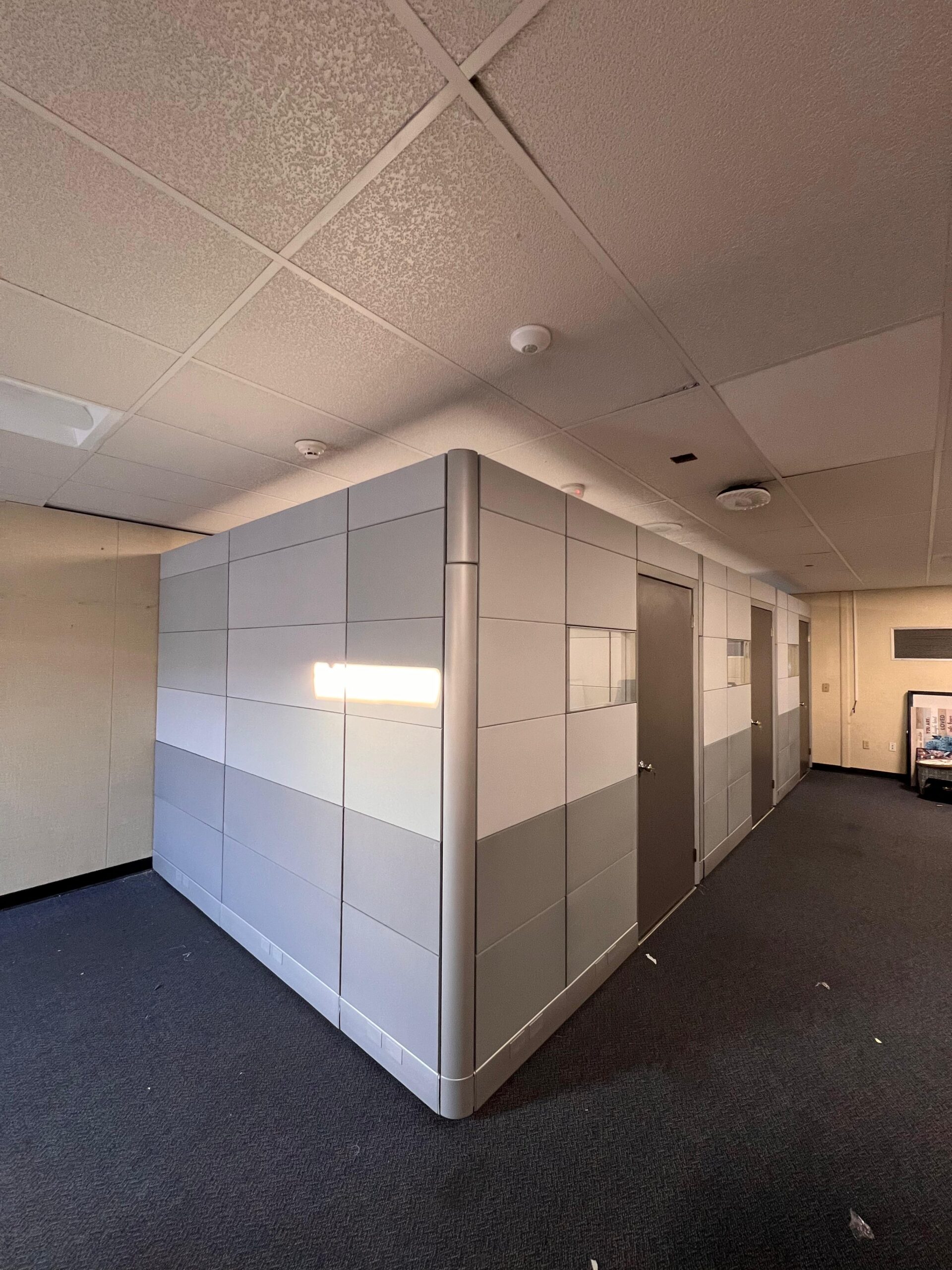 Ethospace Private Offices 94” tall in White and Gray