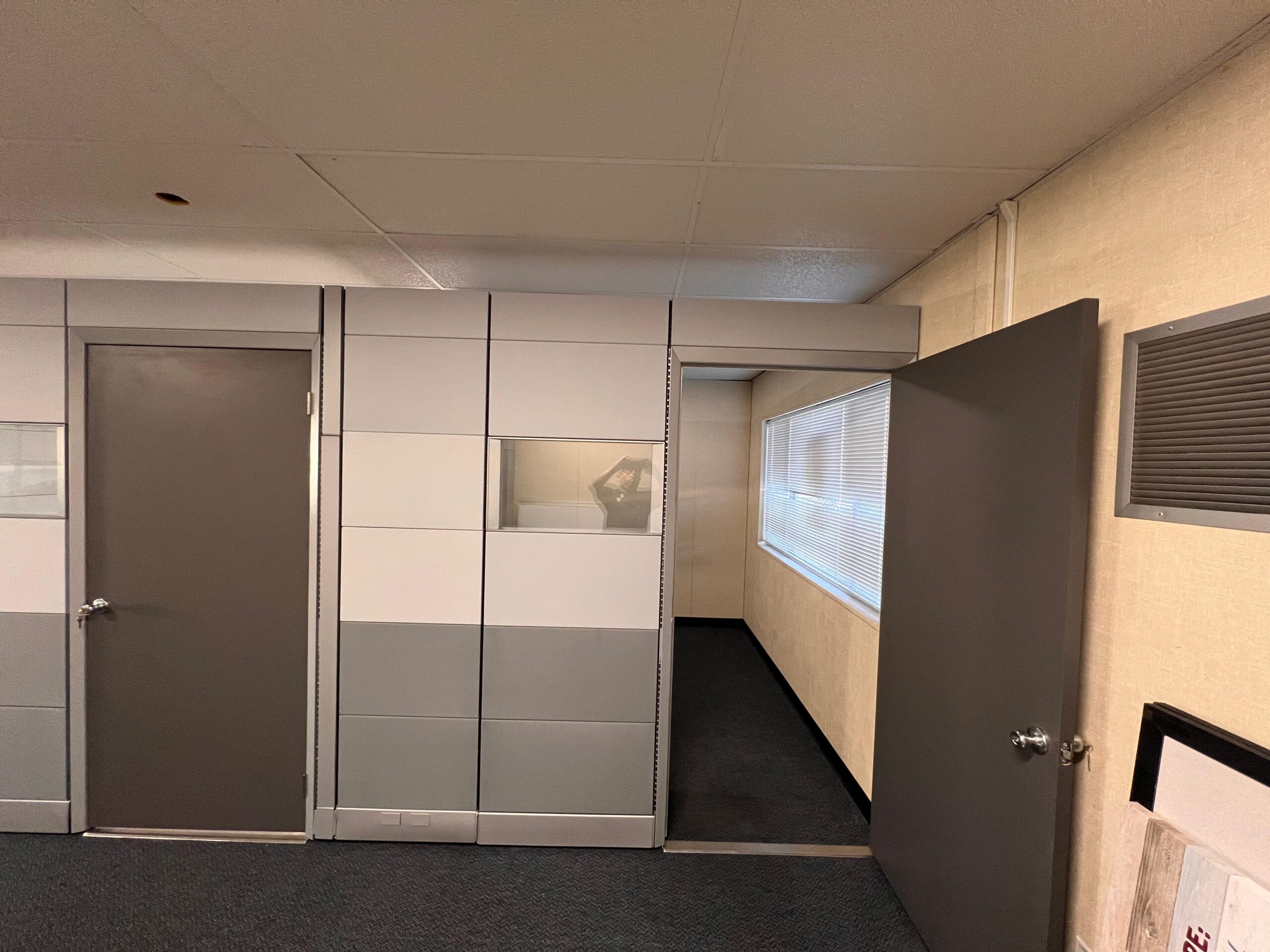 Ethospace Private Offices 94” tall in White and Gray