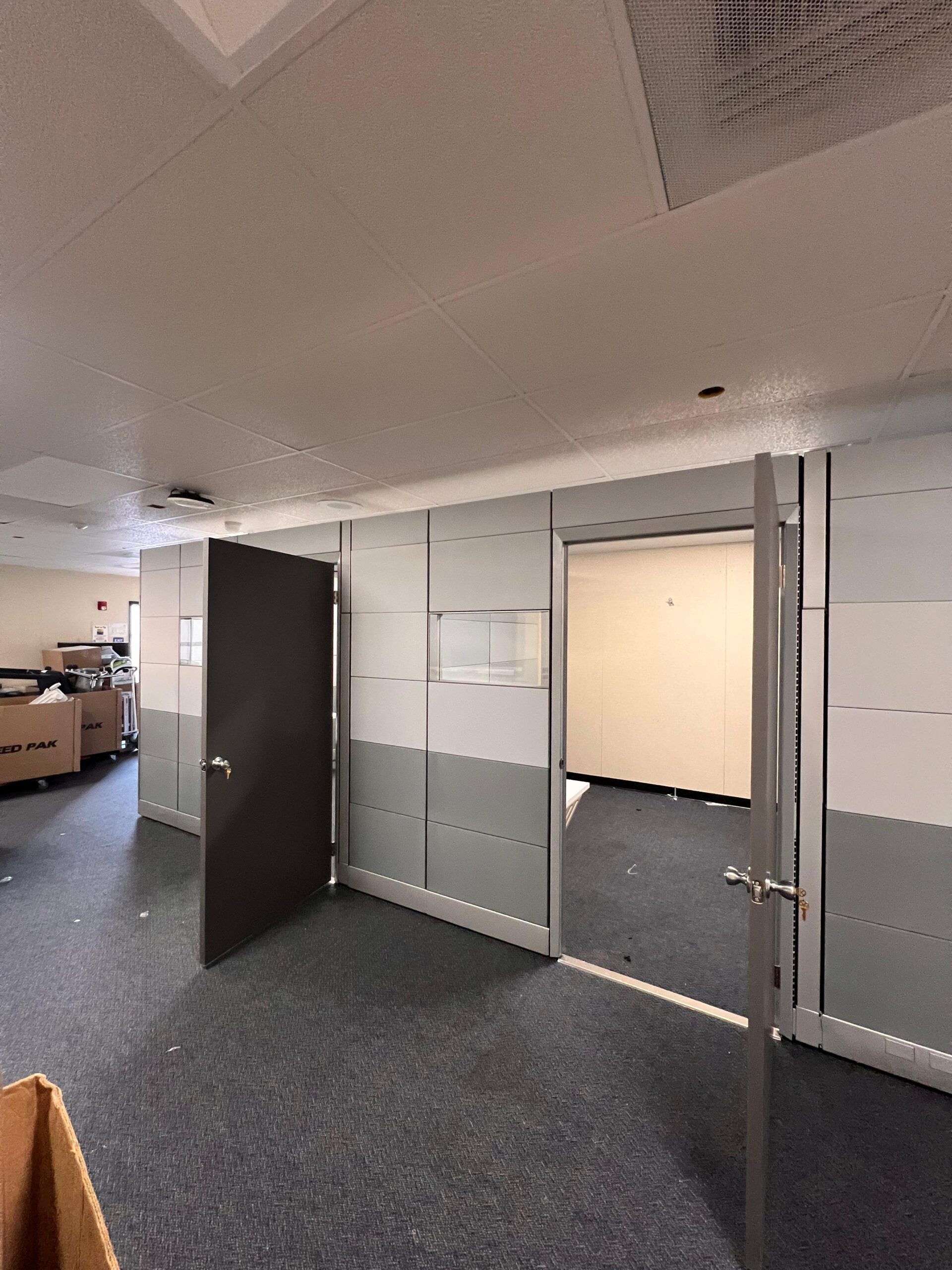 Ethospace Private Offices 94” tall in White and Gray
