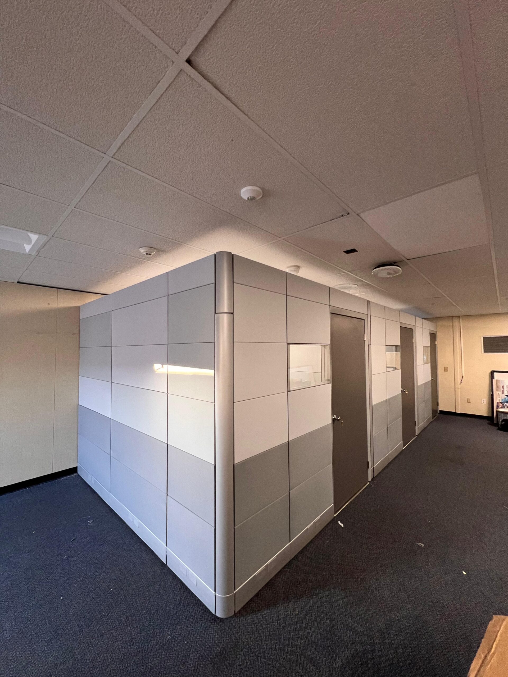 Ethospace Private Offices 94” tall in White and Gray