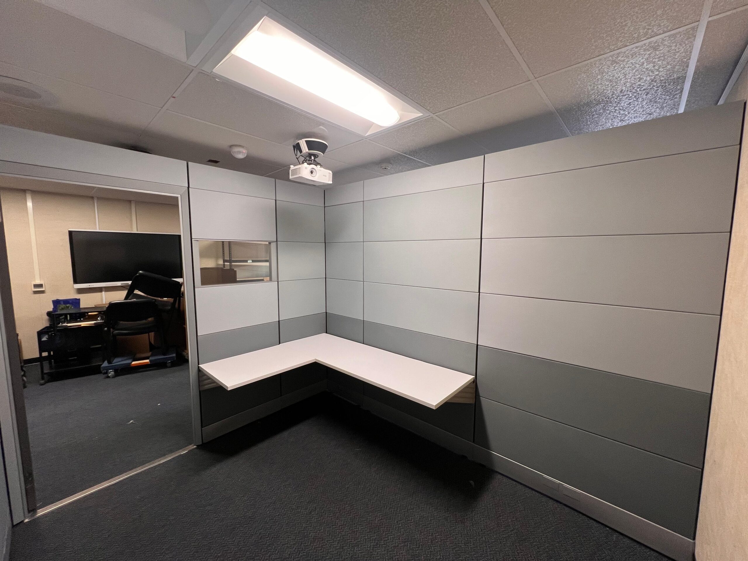 Ethospace Private Offices 94” tall in White and Gray