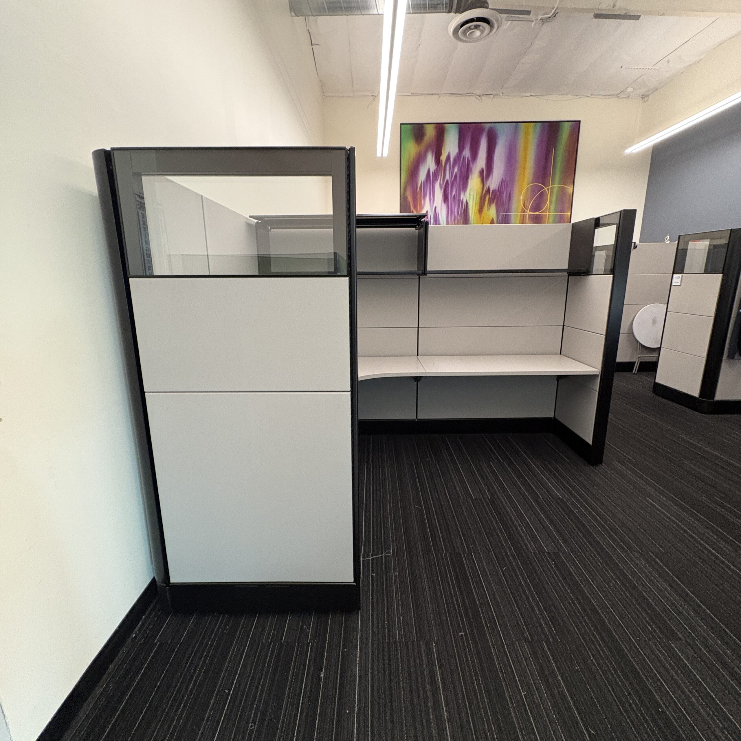 Herman Miller Ethospace 6’x8’x70” Loaded Glass Wing W/Overhead