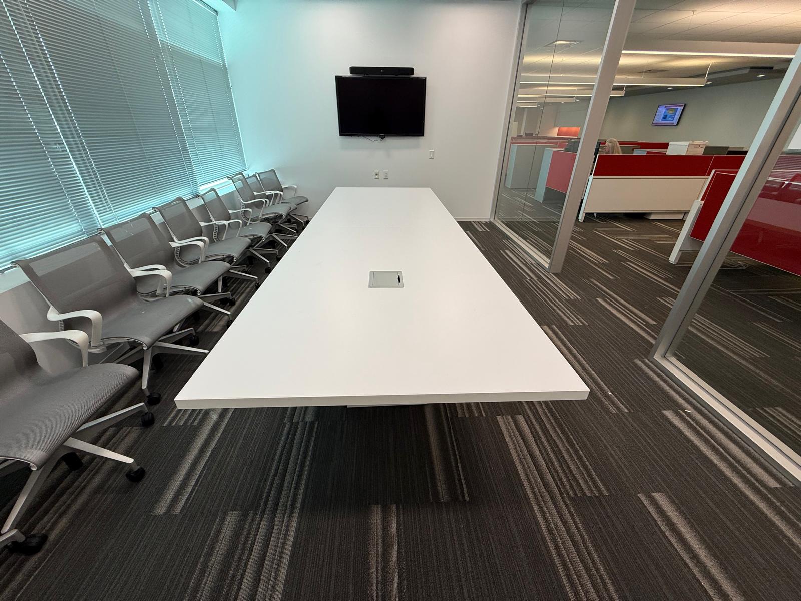 12'x4' Teknion Smart Powered Conference Table