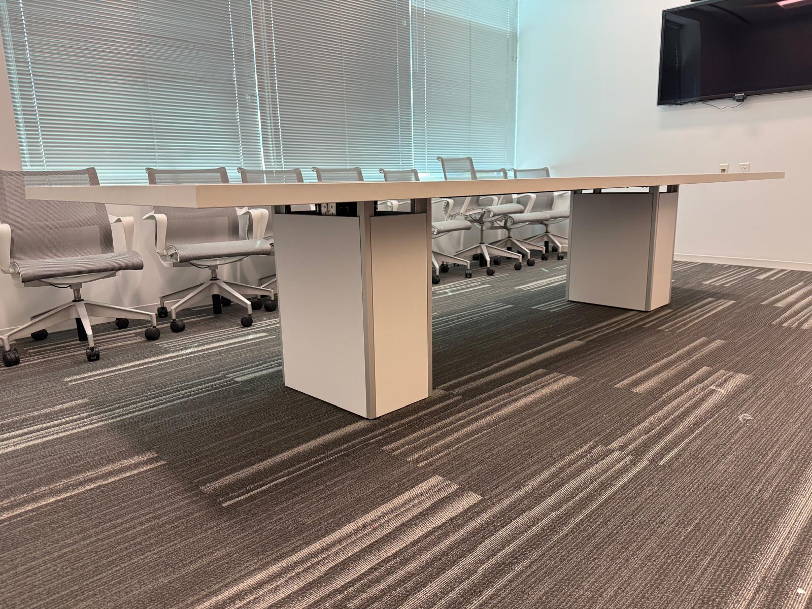 12'x4' Teknion Smart Powered Conference Table