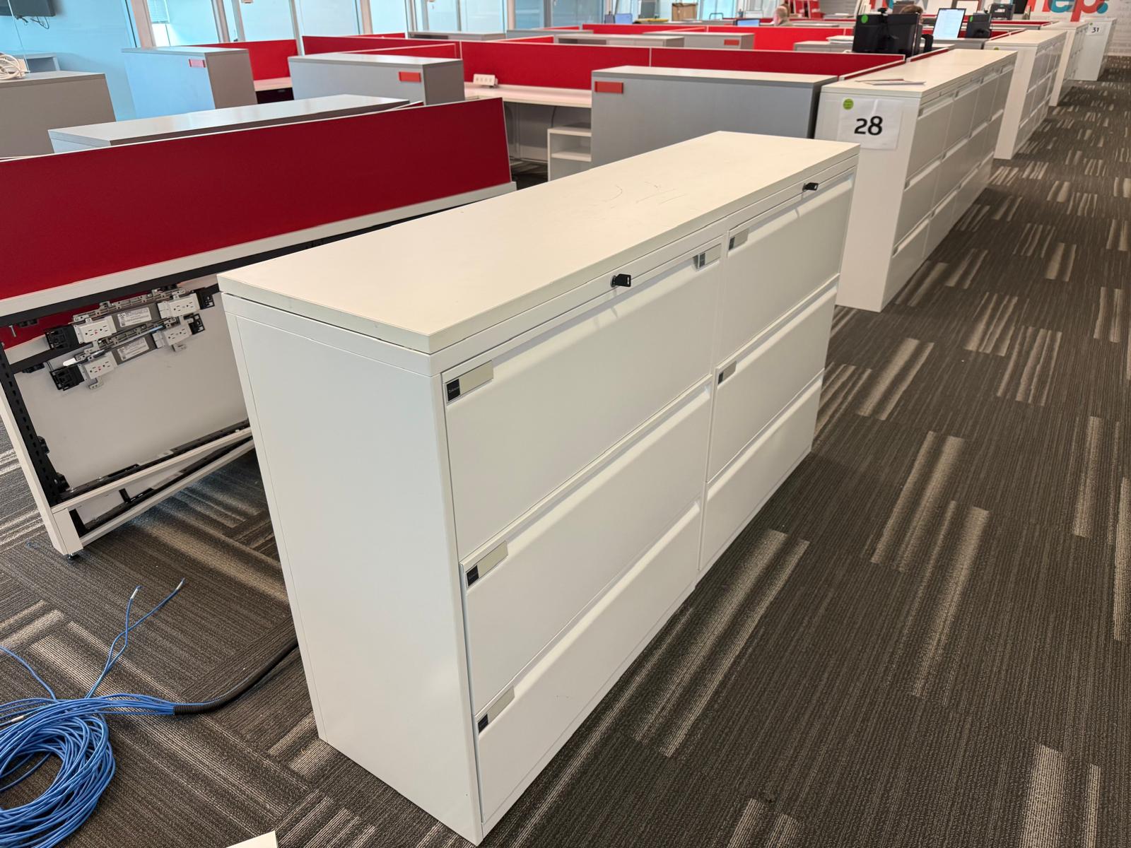 White 3-Drawer Lateral Filing Cabinet