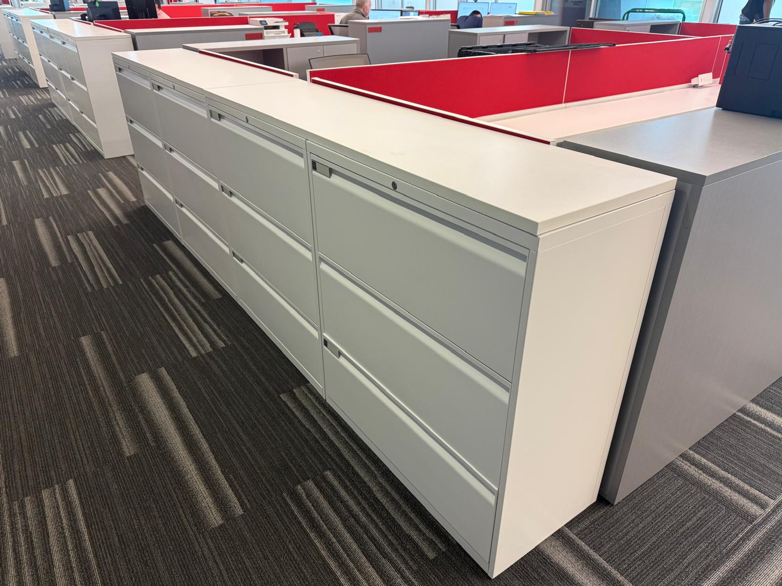 White 3-Drawer Lateral Filing Cabinet