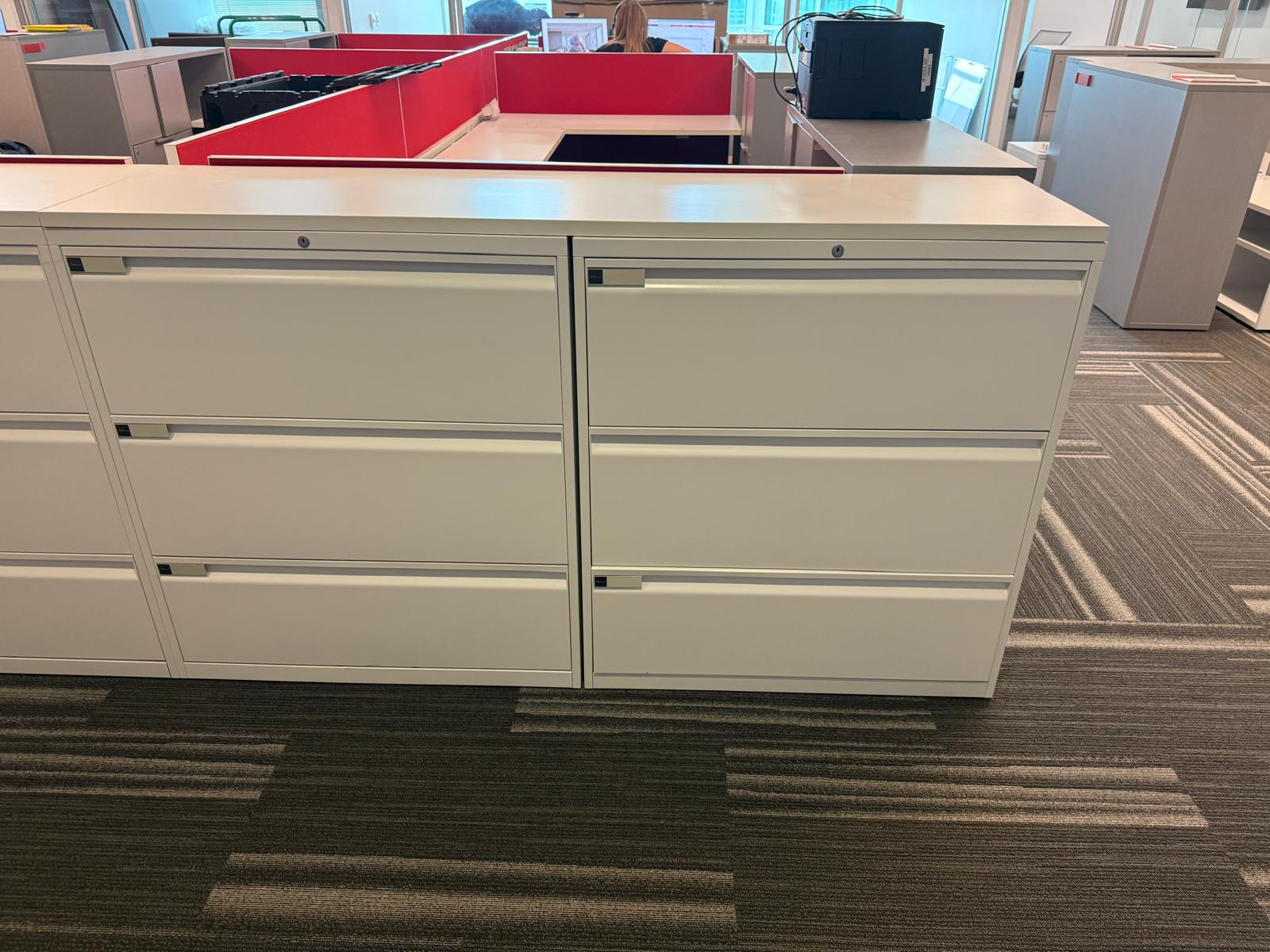 White 3-Drawer Lateral Filing Cabinet