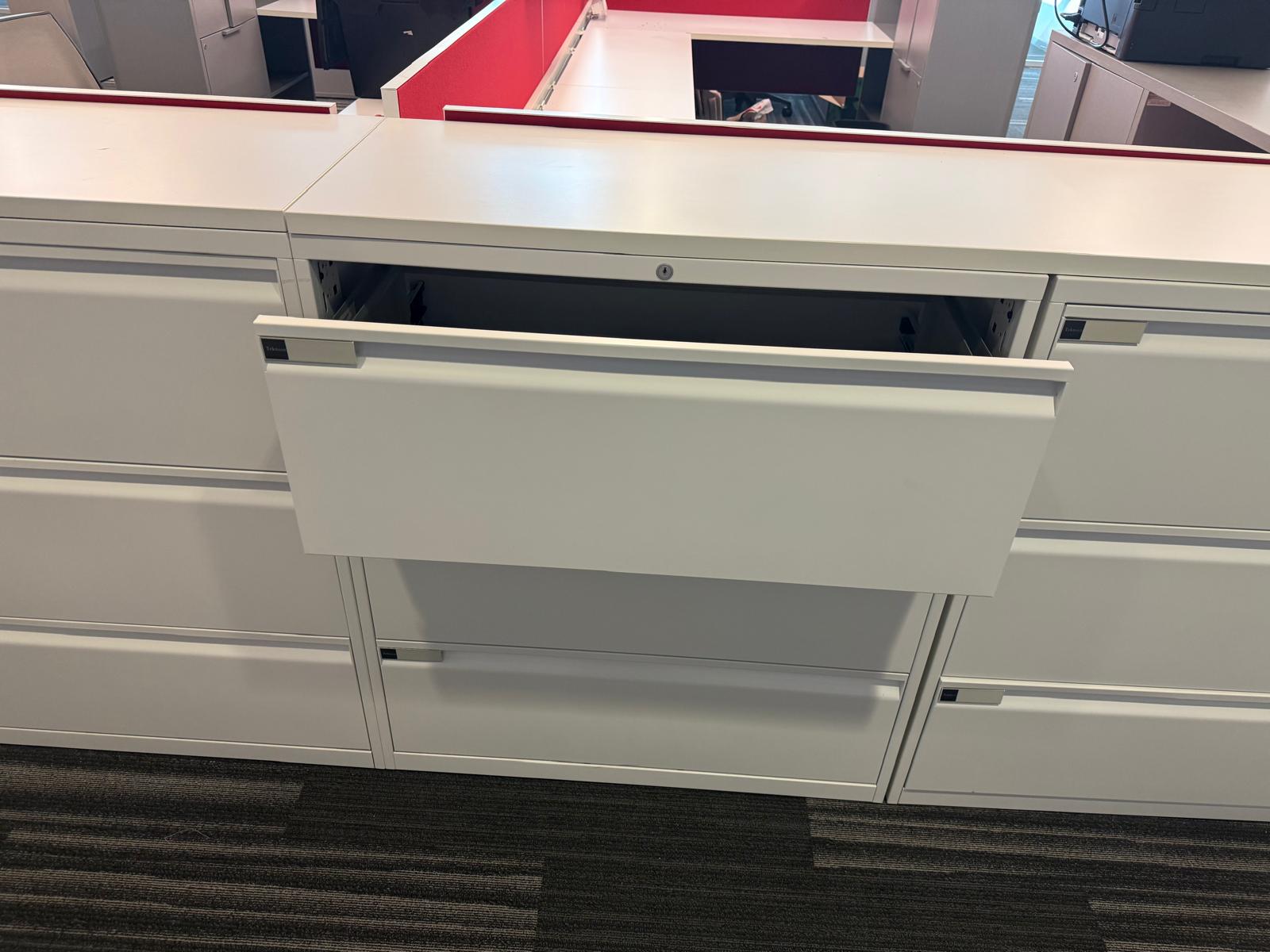 White 3-Drawer Lateral Filing Cabinet