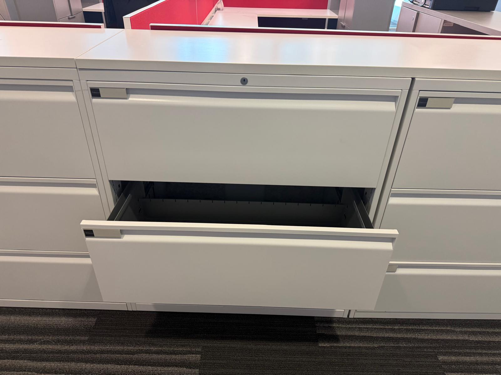 White 3-Drawer Lateral Filing Cabinet