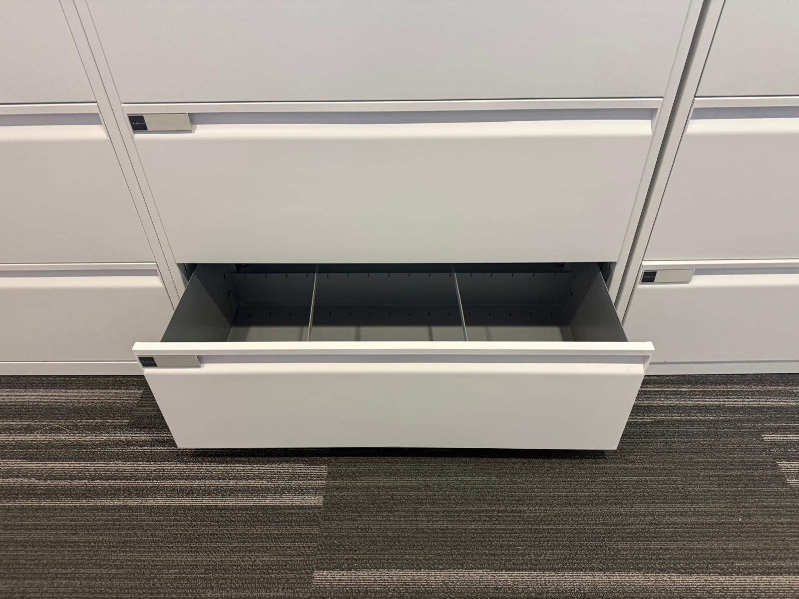 White 3-Drawer Lateral Filing Cabinet