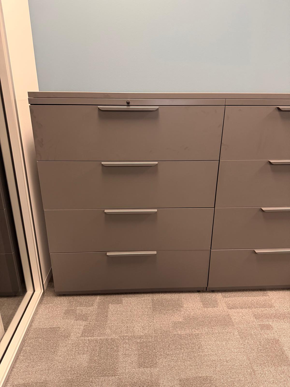 Haworth 54" Tall Triple 4-Drawer Lateral Filing Cabinet