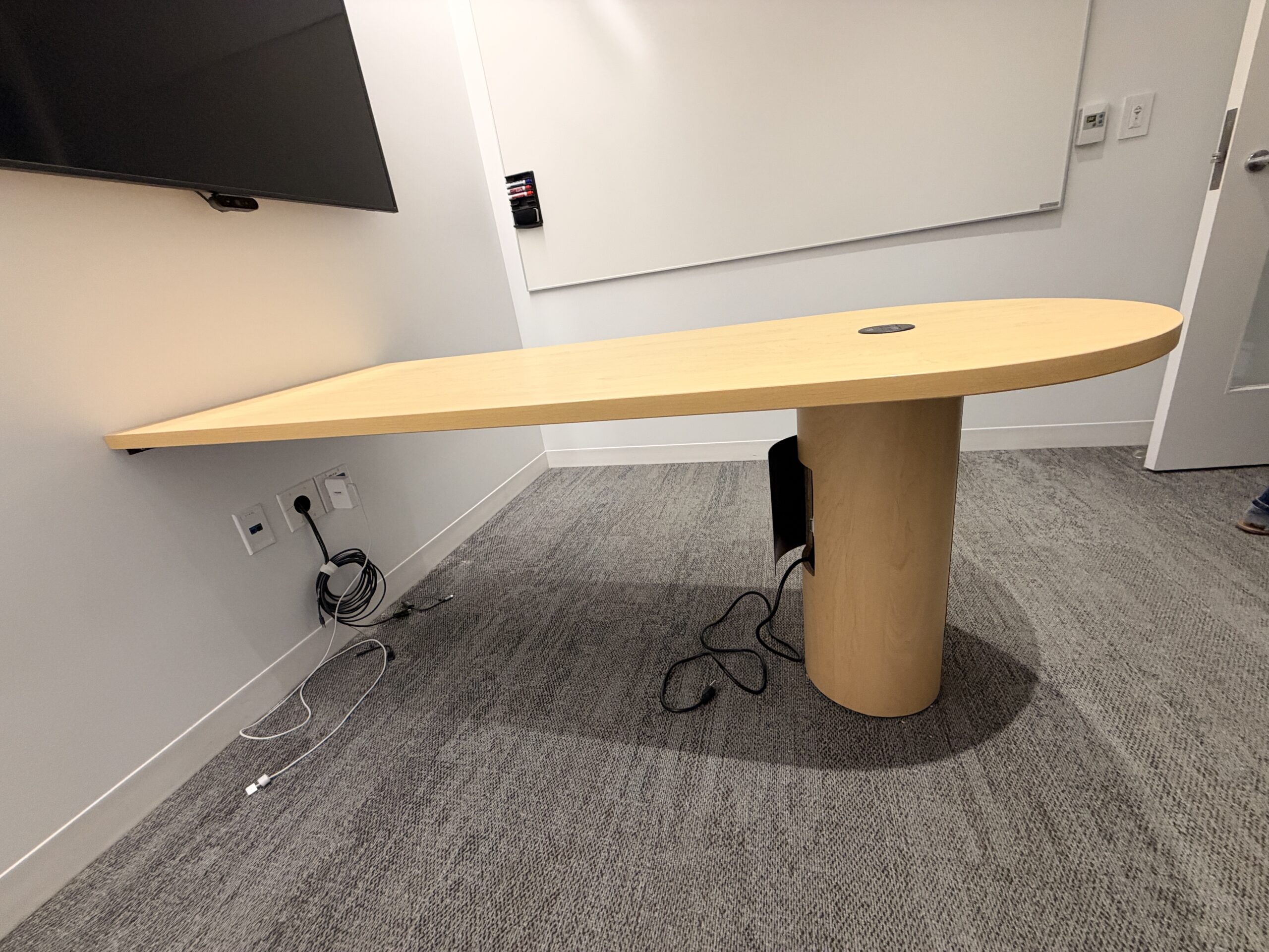 Steelcase Bullet Shape Powered Collaboration Table Any Finish or Size