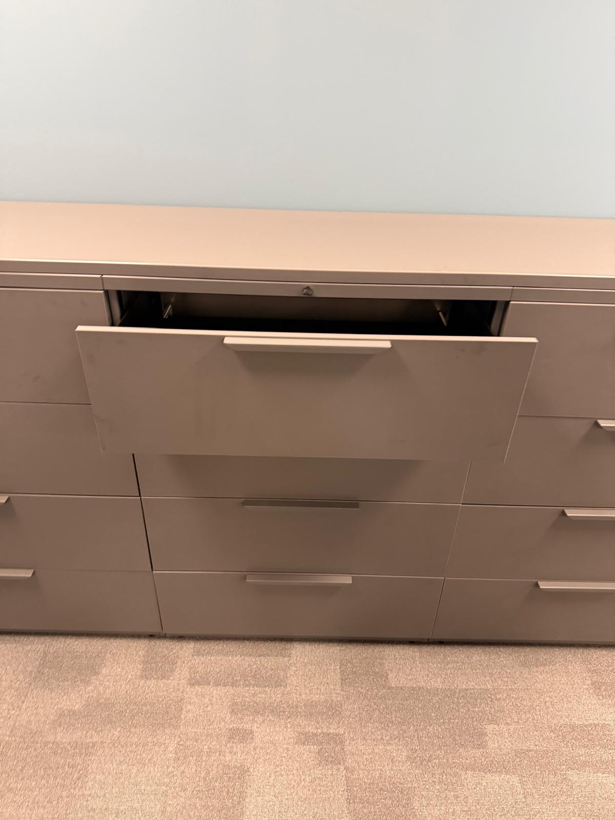 Haworth 54" Tall Triple 4-Drawer Lateral Filing Cabinet