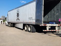Relocation truck at Cube World USA for office decommissioning and facility move.