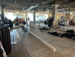Office space during facility decommission and relocation at Cube World USA.
