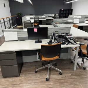 Office cubicles setup for relocation and decommissioning services.