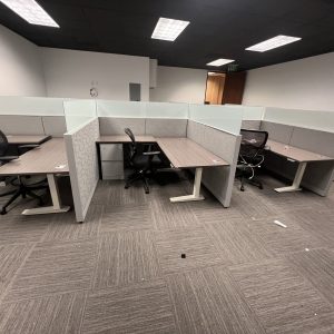 Office cubicles for installation services at Cube World USA, providing customizable workspace soluti.