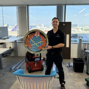 Installation of space simulation equipment at Cube World USA.